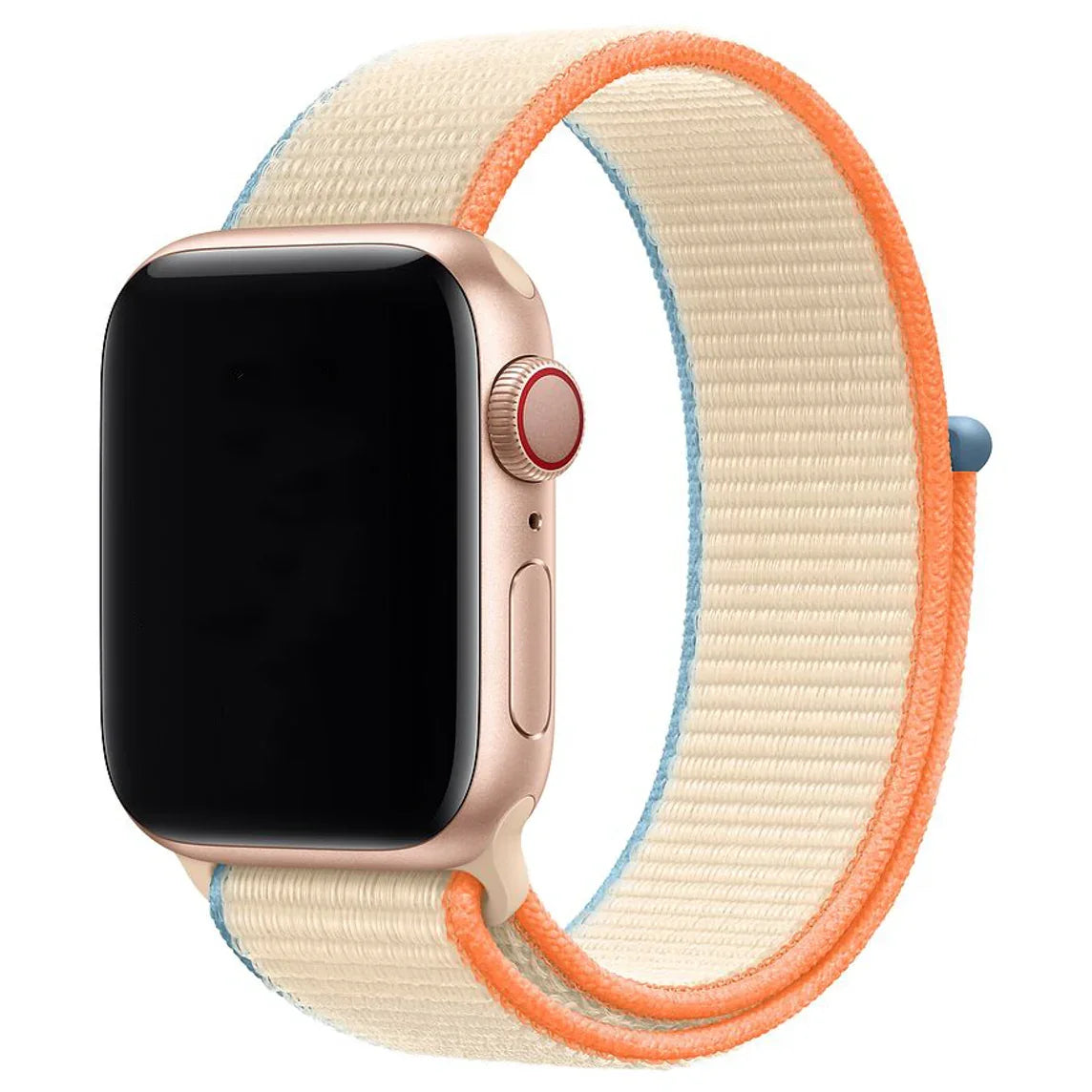 Bracelet Apple Watch - tissé - nylon - crème