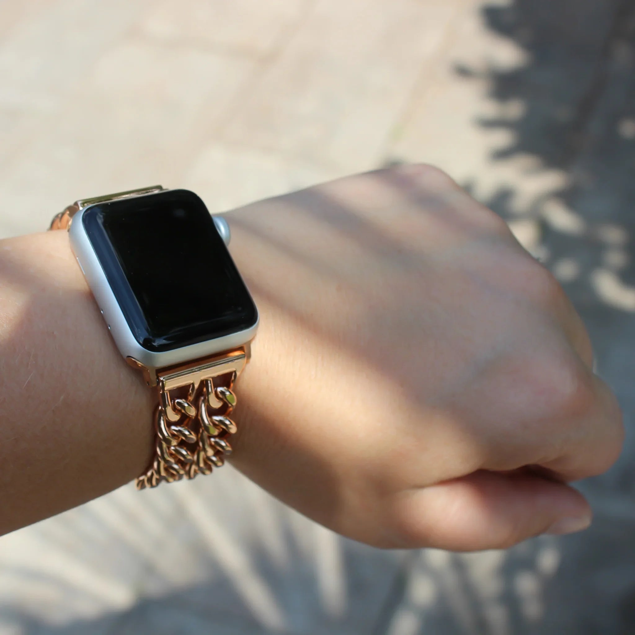 Bracelet Apple Watch Cowboy - acier - or rose