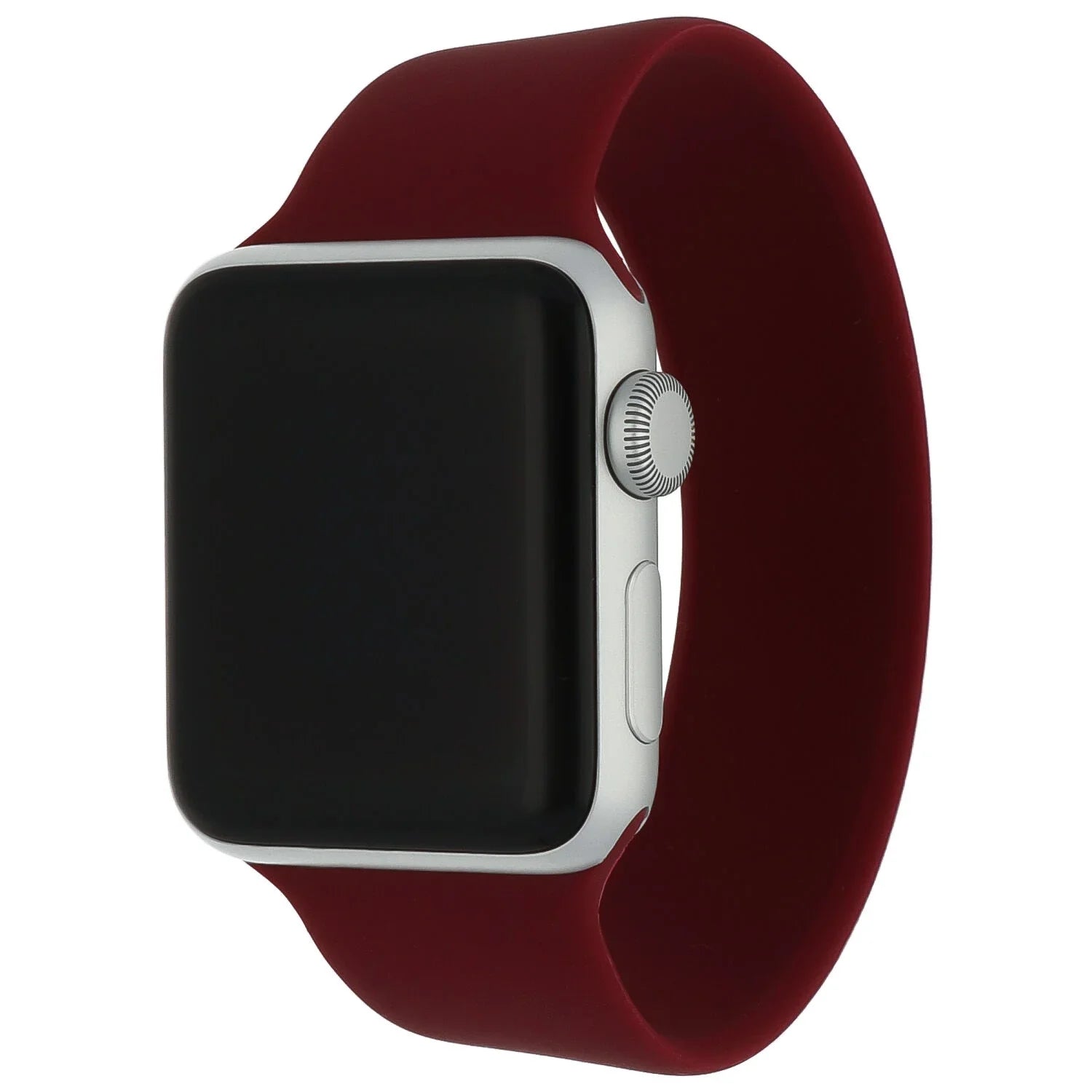 Bracelet Apple Watch - silicone - solo loop - lie de vin