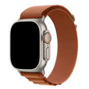 Bracelet Apple Watch Alpin - nylon - terre cuite - argent