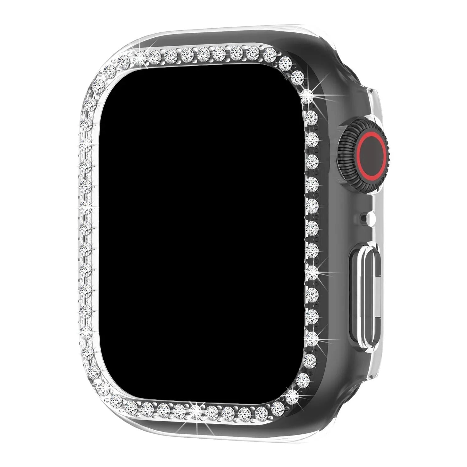 Boîtier Apple Watch avec diamants - transparent