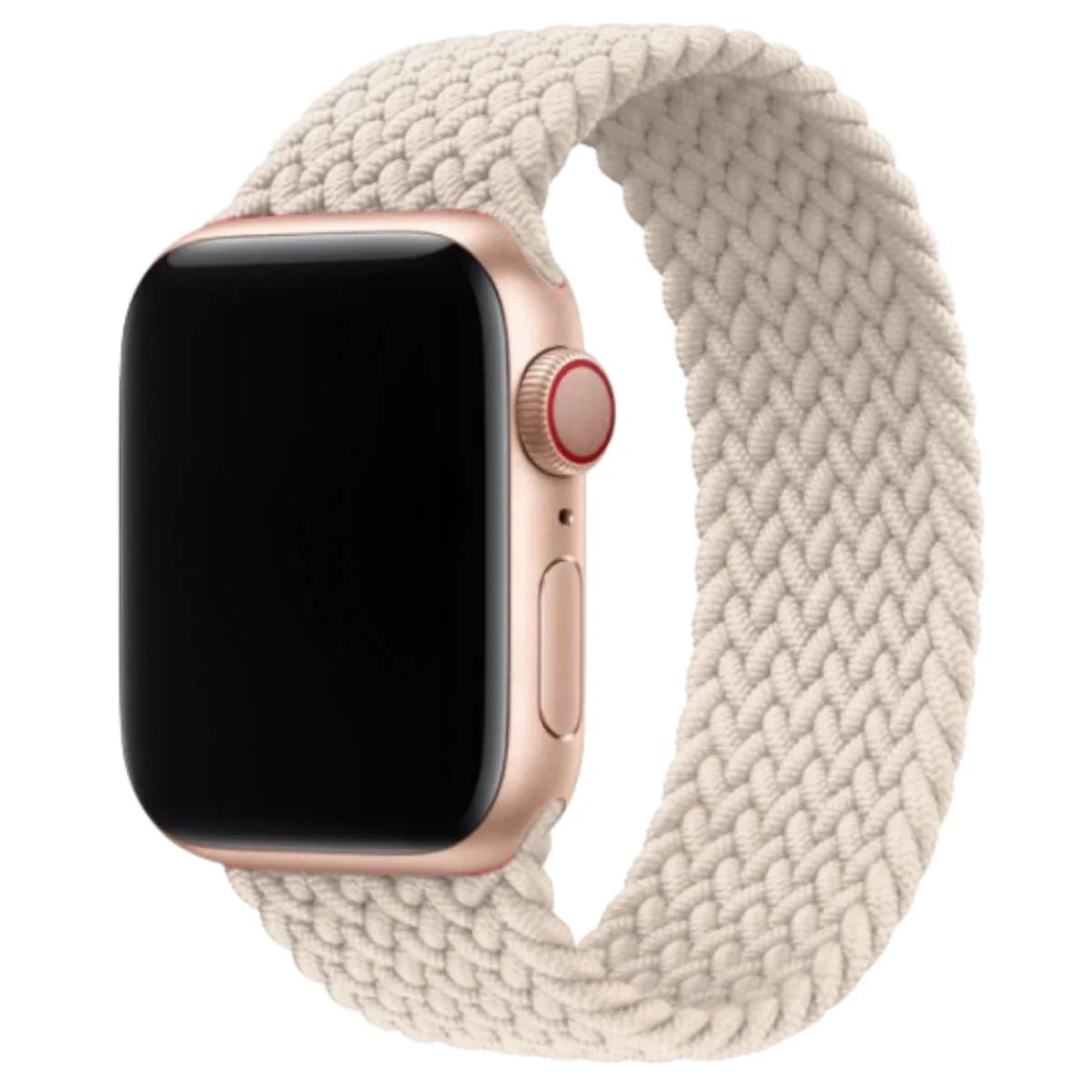 Bracelet Apple Watch - nylon - solo loop tressé - lumière stellaire