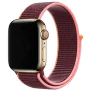 Bracelet Apple Watch - tissé - nylon - prune
