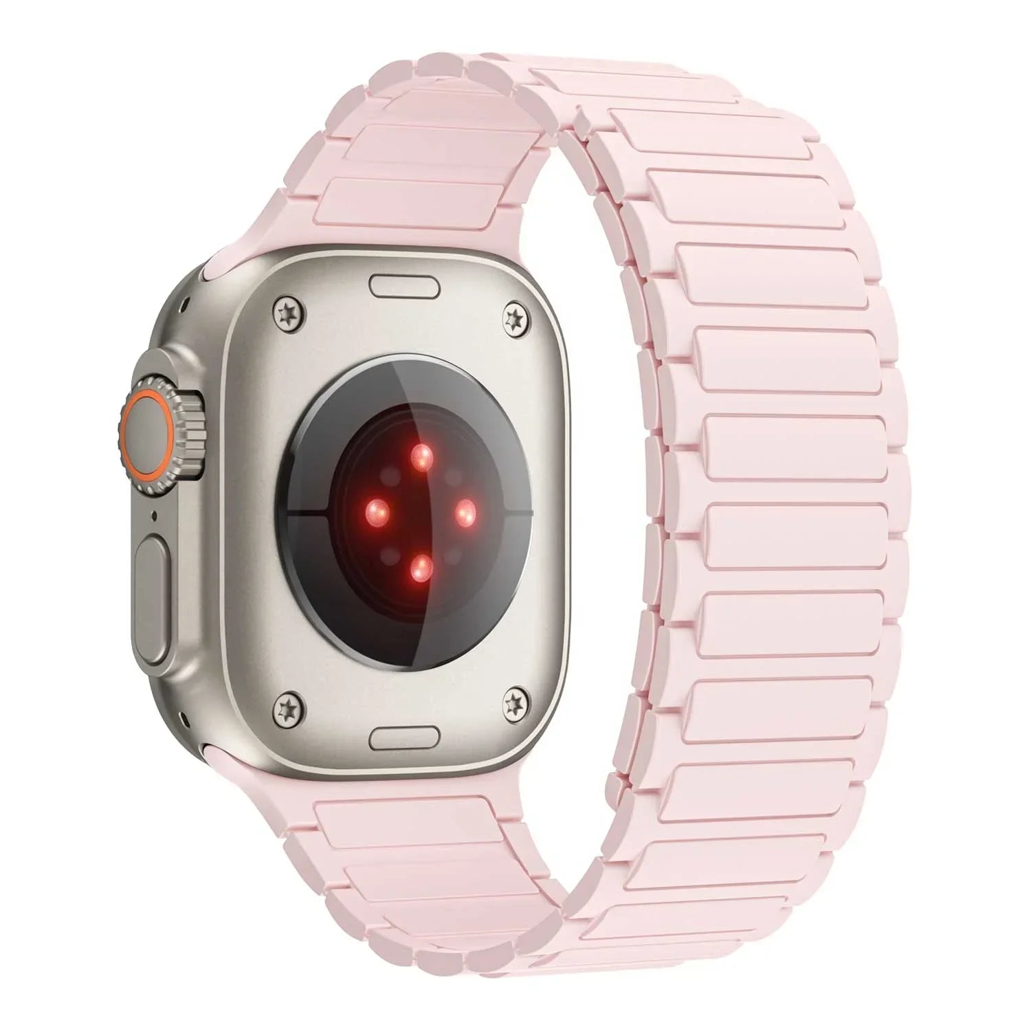 Bracelet Apple Watch Zyro - silicone - rose clair
