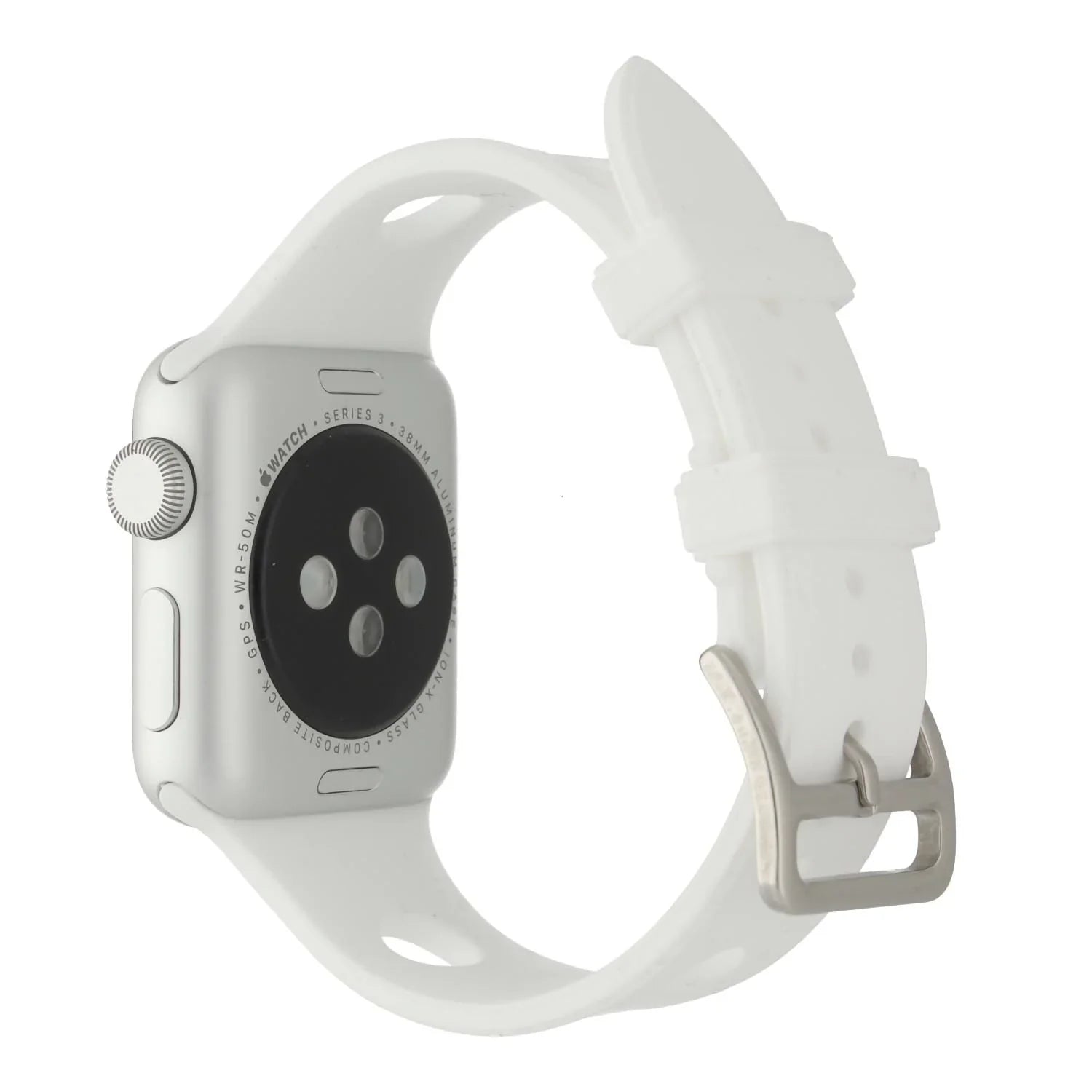 Bracelet de montre Apple Evelor - silicone - blanc