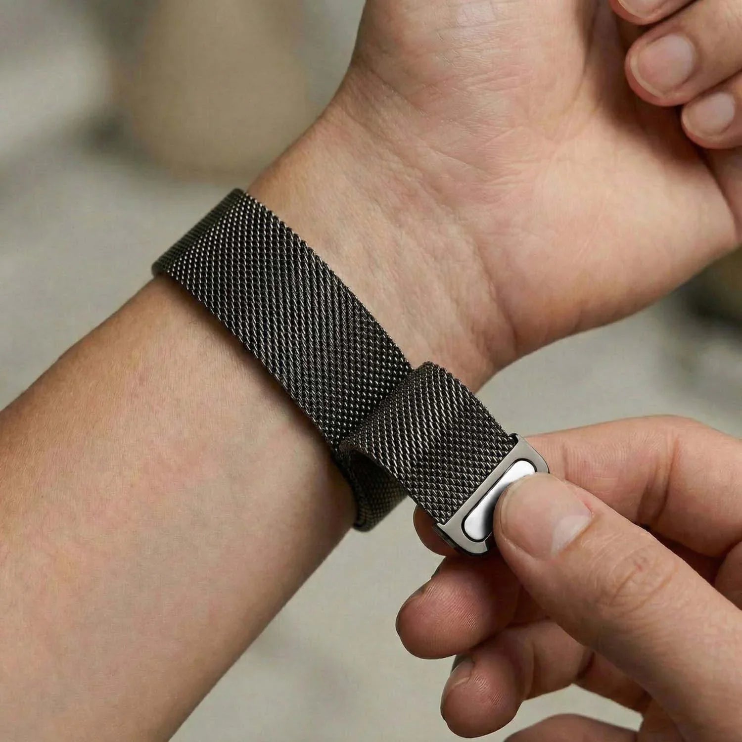 Bracelet Apple Watch Fiore - milanais - ardoise