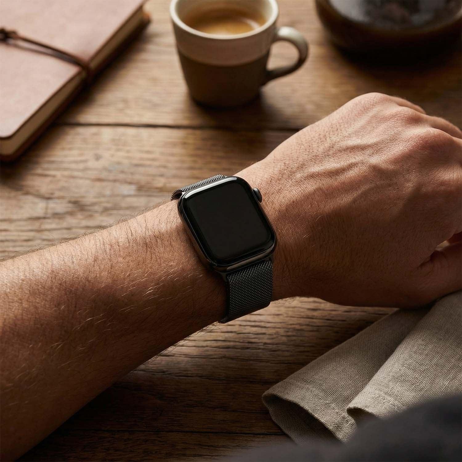 Bracelet Apple Watch Fiore - milanais - ardoise