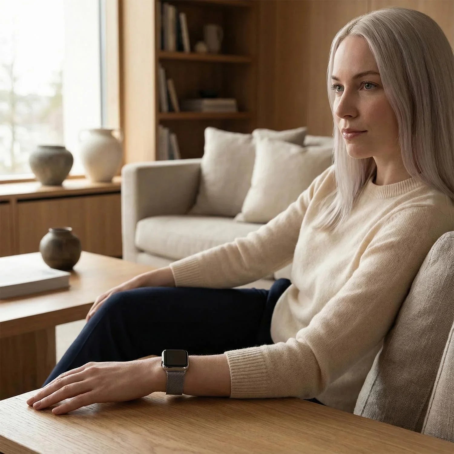 Bracelet Apple Watch Fiore - milanais - lumière stellaire