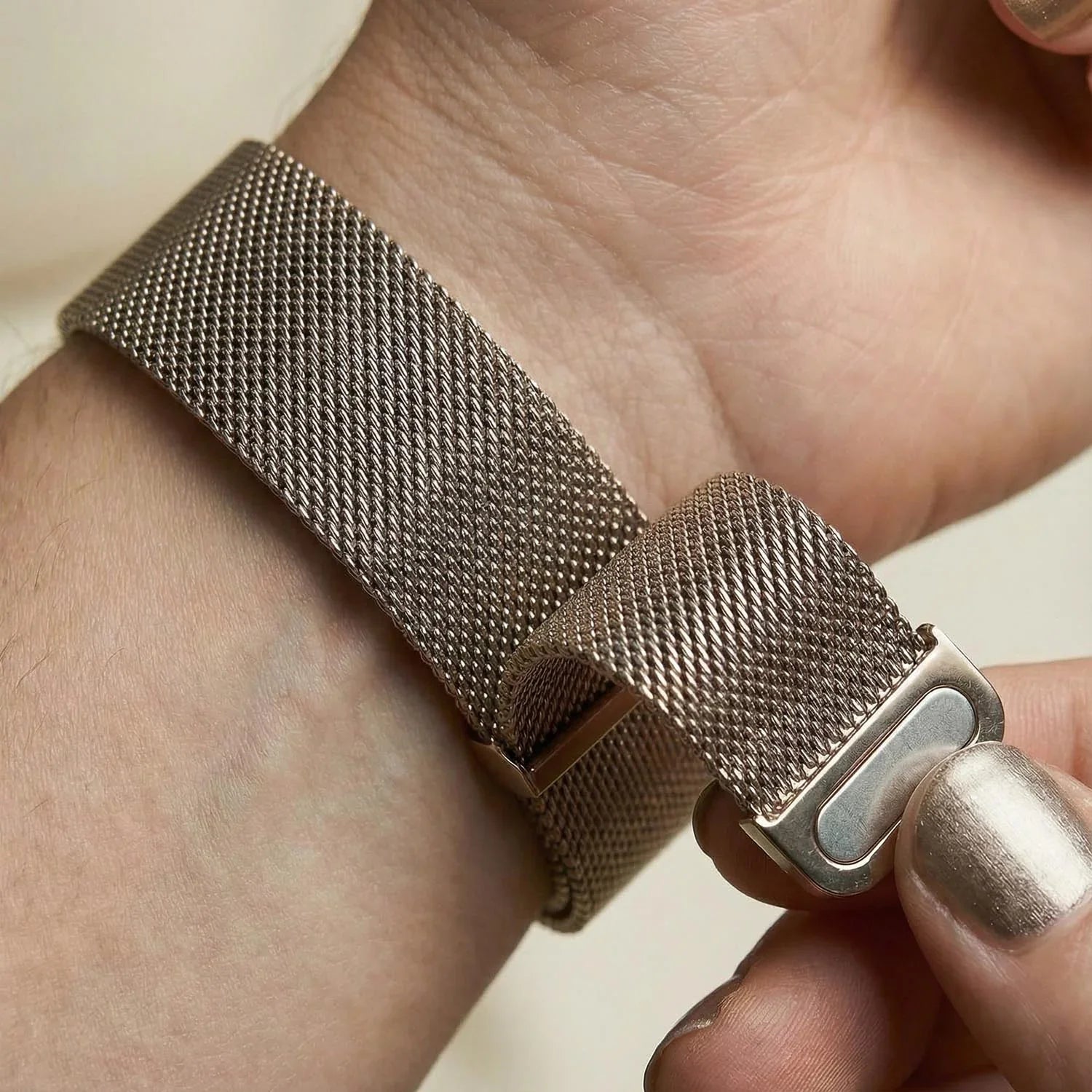 Bracelet Apple Watch Fiore - milanais - lumière stellaire