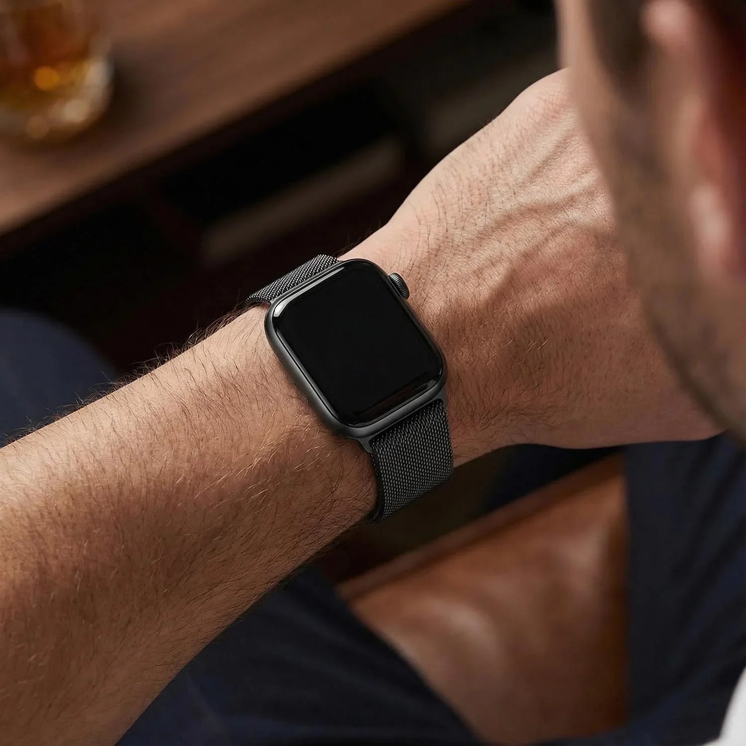 Bracelet Apple Watch Fiore - milanais - noir