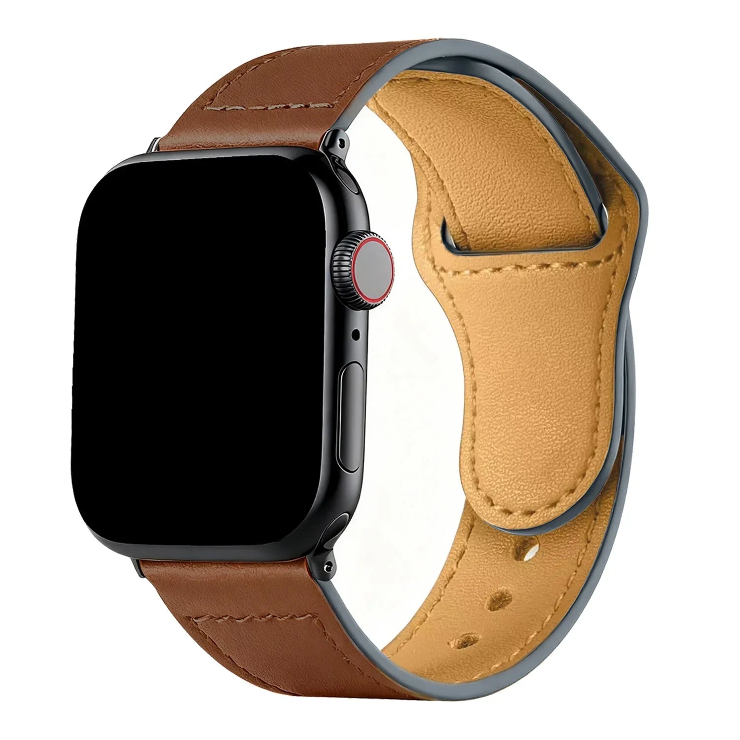 Bracelet Apple Watch Leranzi - cuir - marron