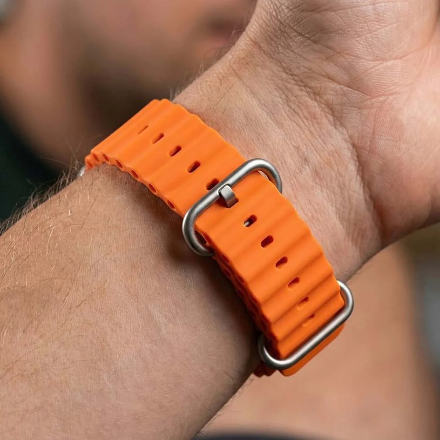 Bracelet Apple Watch Ocean - silicone - orange