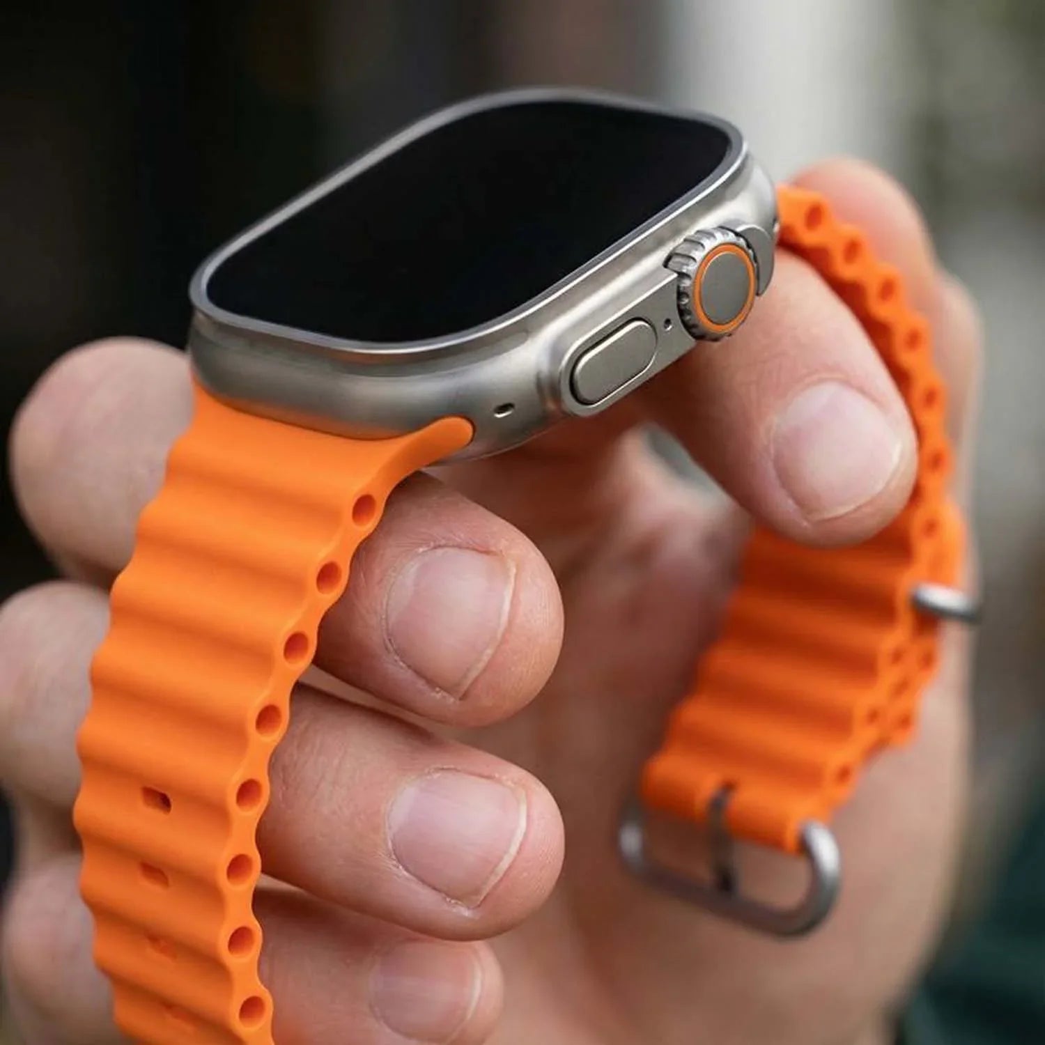Bracelet Apple Watch Ocean - silicone - orange