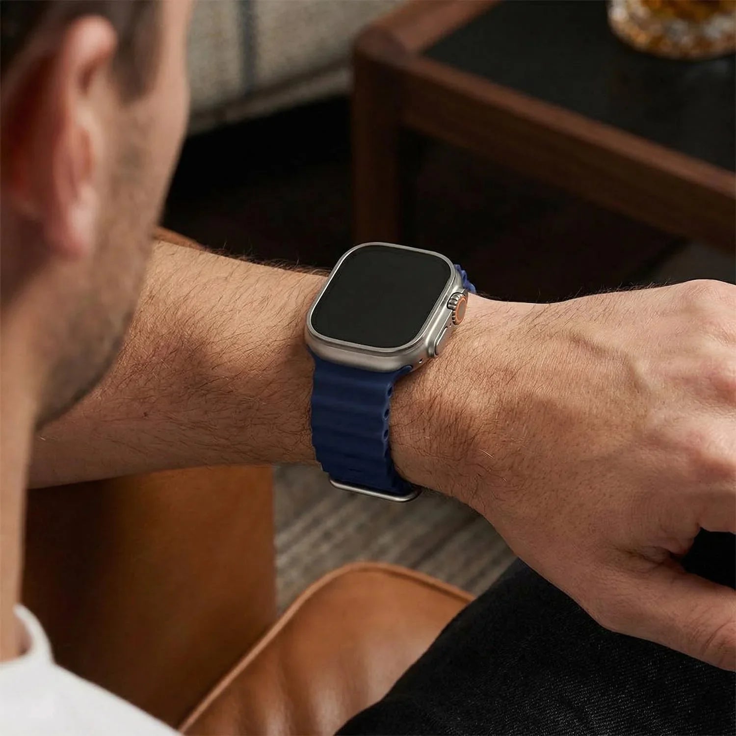 Bracelet Apple Watch Ocean - silicone - bleu nuit