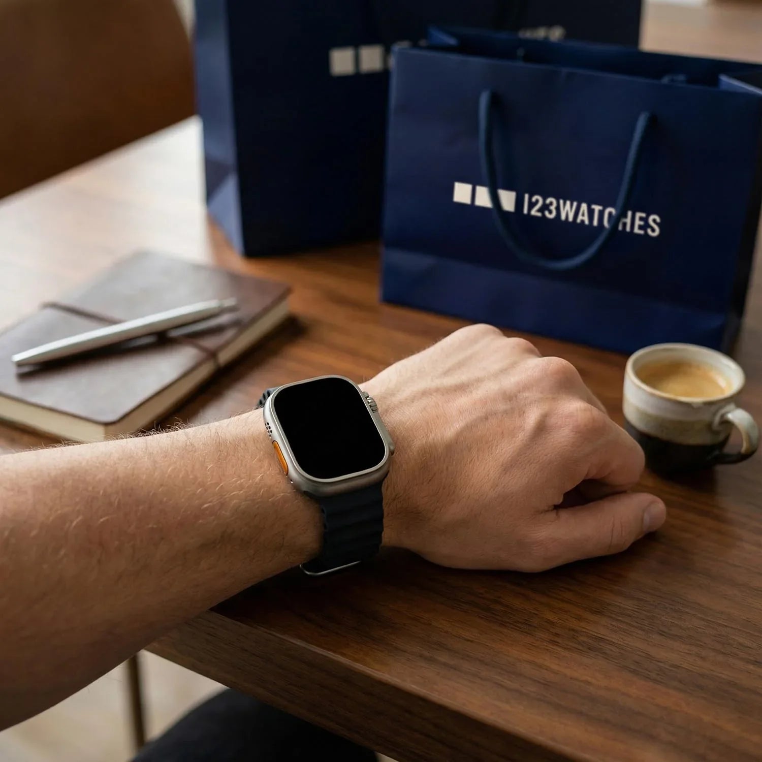 Bracelet Apple Watch Ocean - silicone - noir