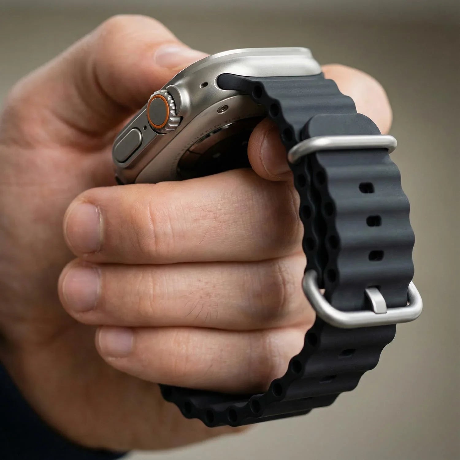 Bracelet Apple Watch Ocean - silicone - noir