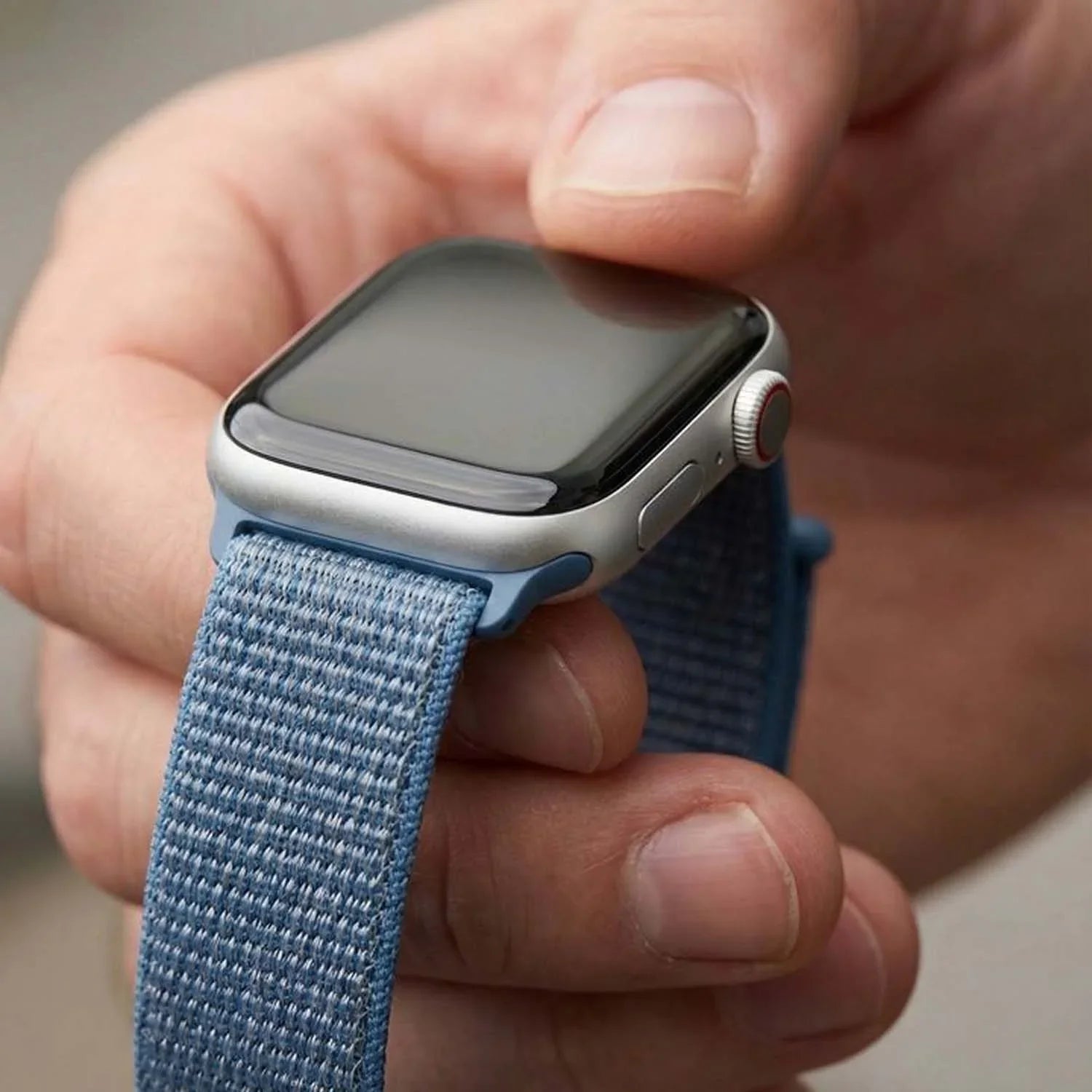 Bracelet Apple Watch Osvo - tissé - nylon - bleu cape cod