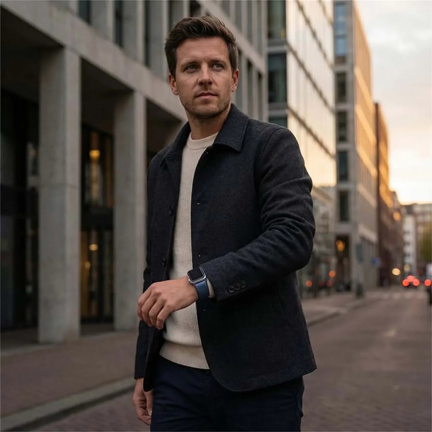 Bracelet Apple Watch Osvo - tissé - nylon - bleu cape cod