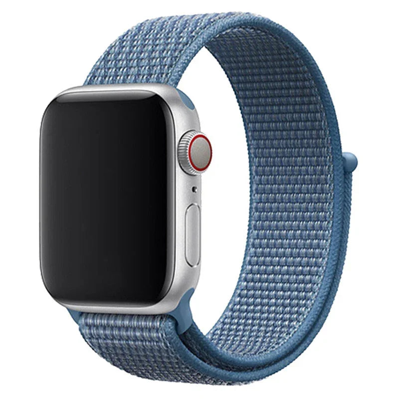 Bracelet Apple Watch Osvo - tissé - nylon - bleu cape cod