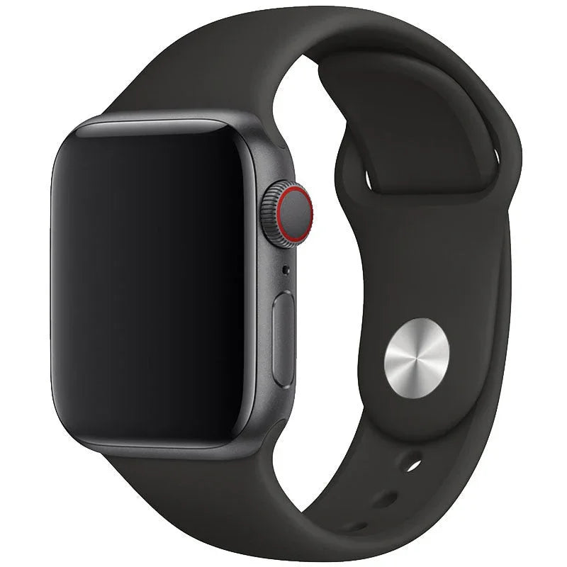 Bracelet Apple Watch Ovaro - silicone - noir