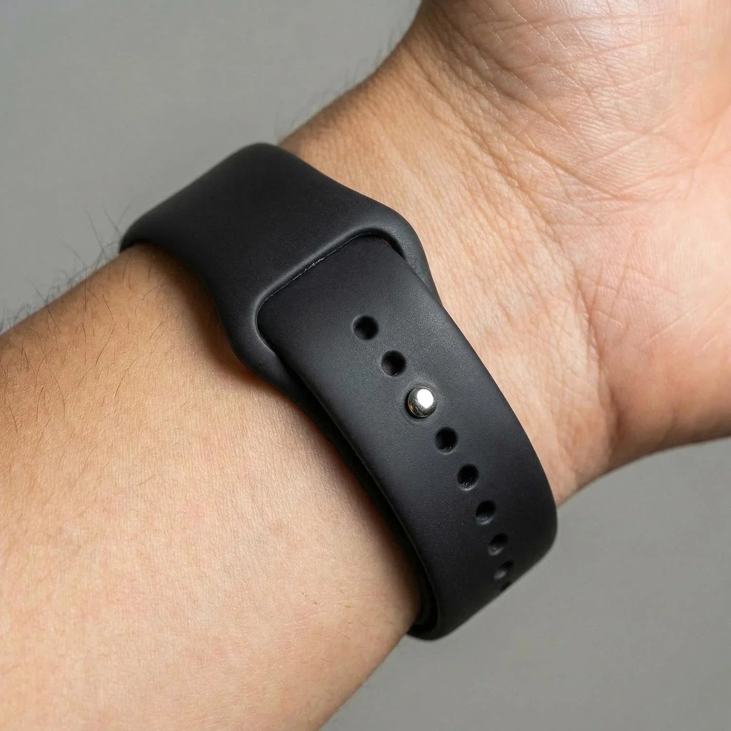 Bracelet Apple Watch Ovaro - silicone - noir