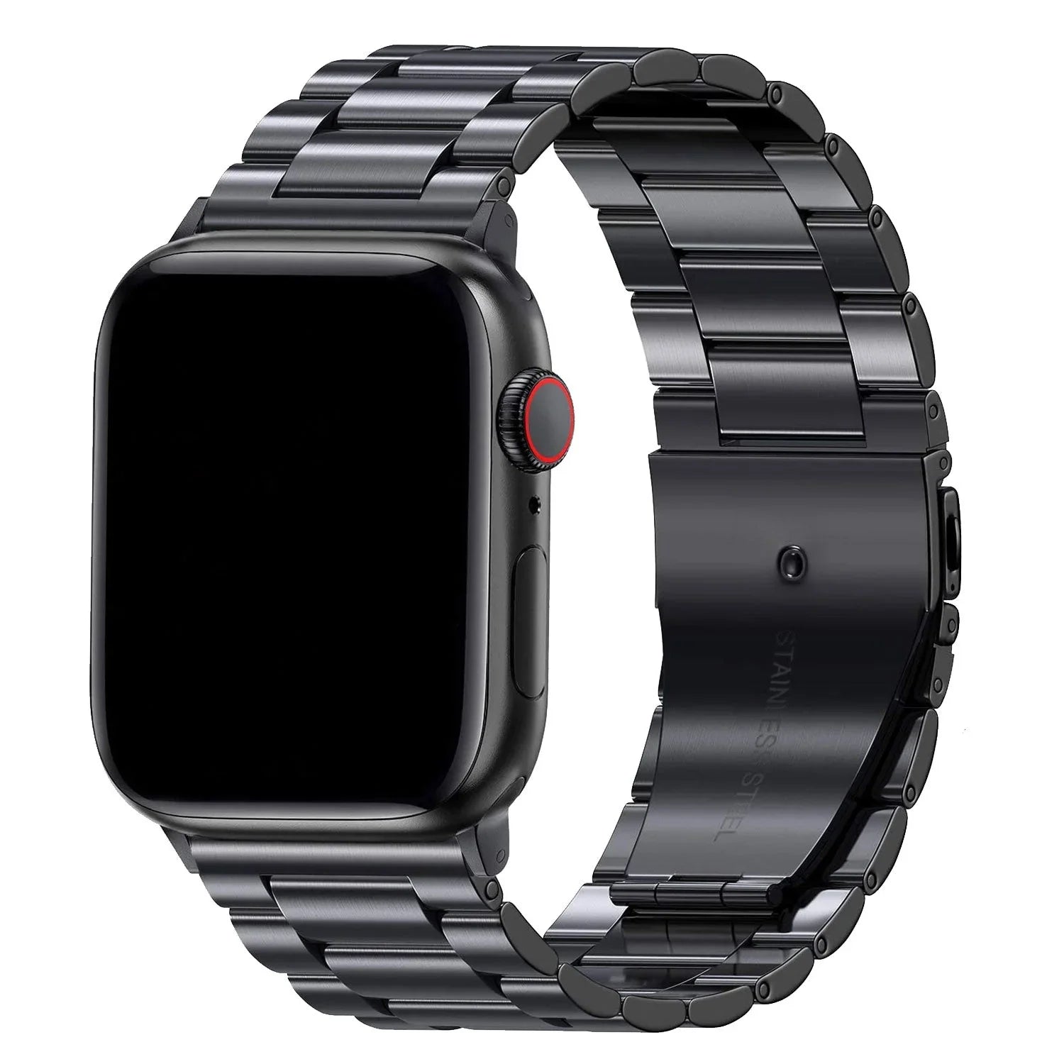 Bracelet Apple Watch Rivaro - acier - noir