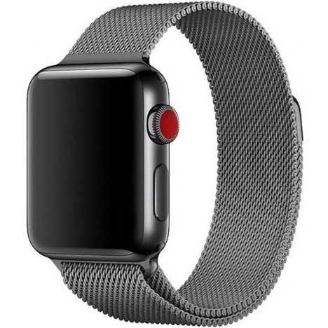 Bracelet Apple Watch Solaro - milanais - gris sidéral