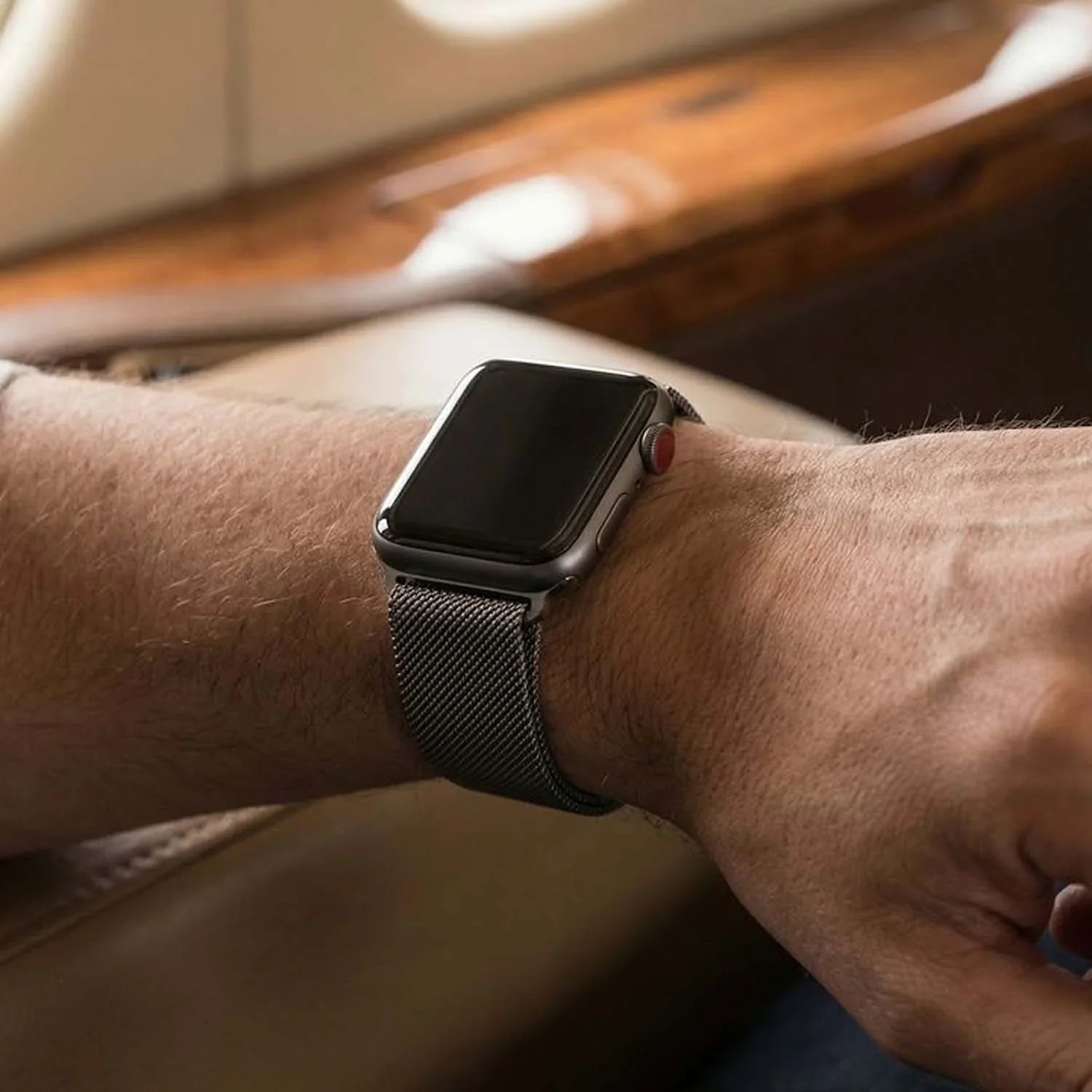 Bracelet Apple Watch Solaro - milanais - gris sidéral