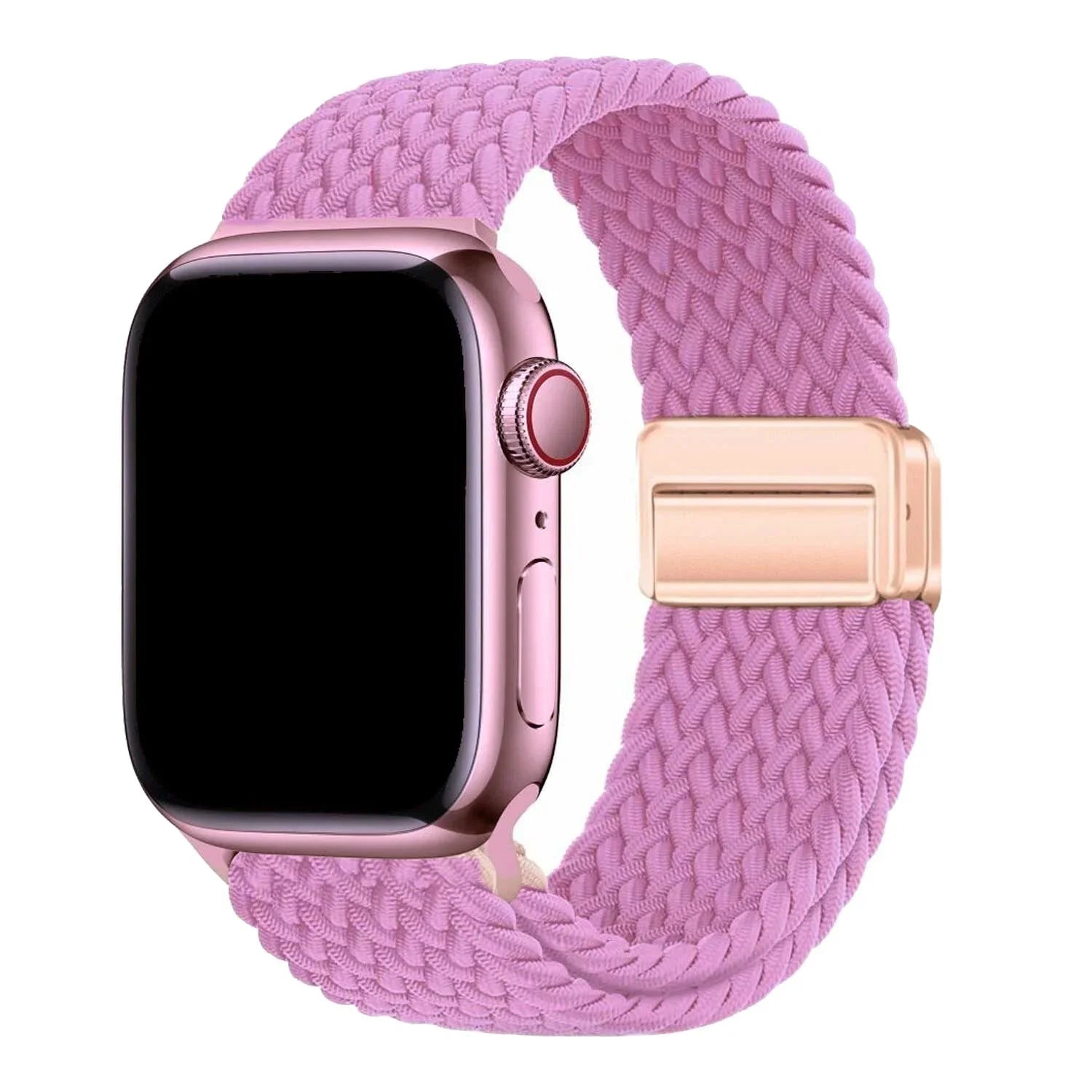 Bracelet Apple Watch Zyra - nylon - rose vif