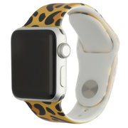 Bracelet Apple Watch imprimé - silicone - imprimé léopard jaune