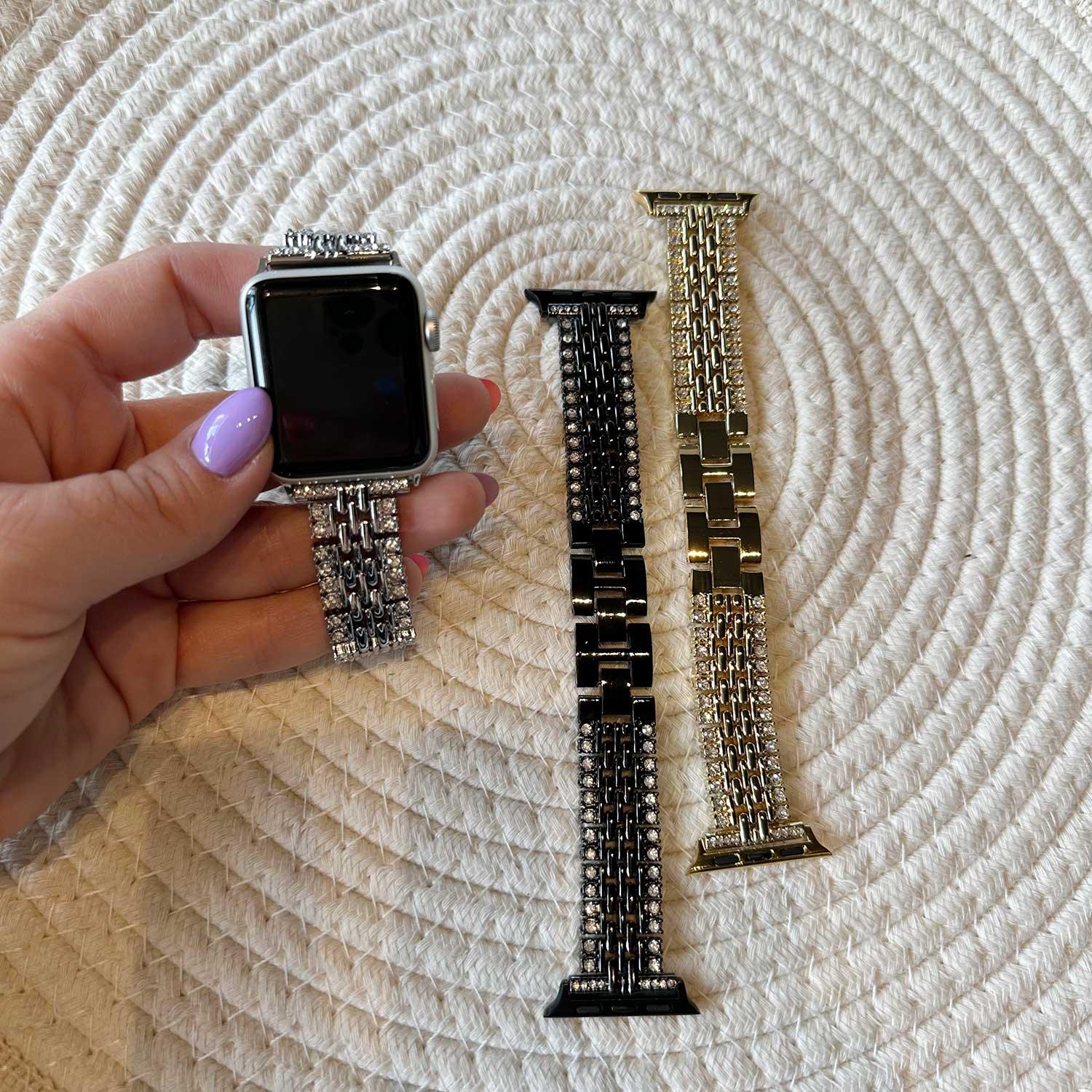 Bracelet Apple Watch Eline - acier - or