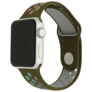 Bracelet Apple Watch Fusion - double - silicone - vert coloré