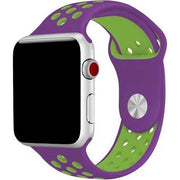Bracelet Apple Watch Stryde - double - silicone - violet vert