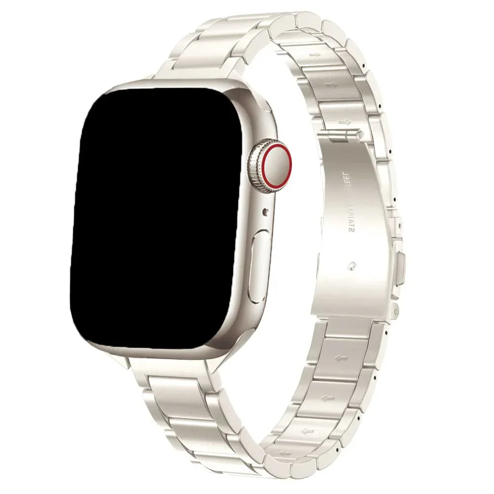 Bracelet Apple Watch Noor - acier - lumière stellaire