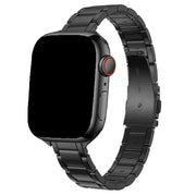 Apple Watch bandje Noor - staal - zwart