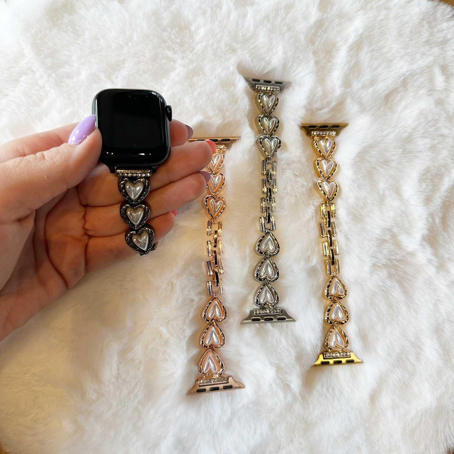 Bracelet Apple Watch Demi - acier - noir