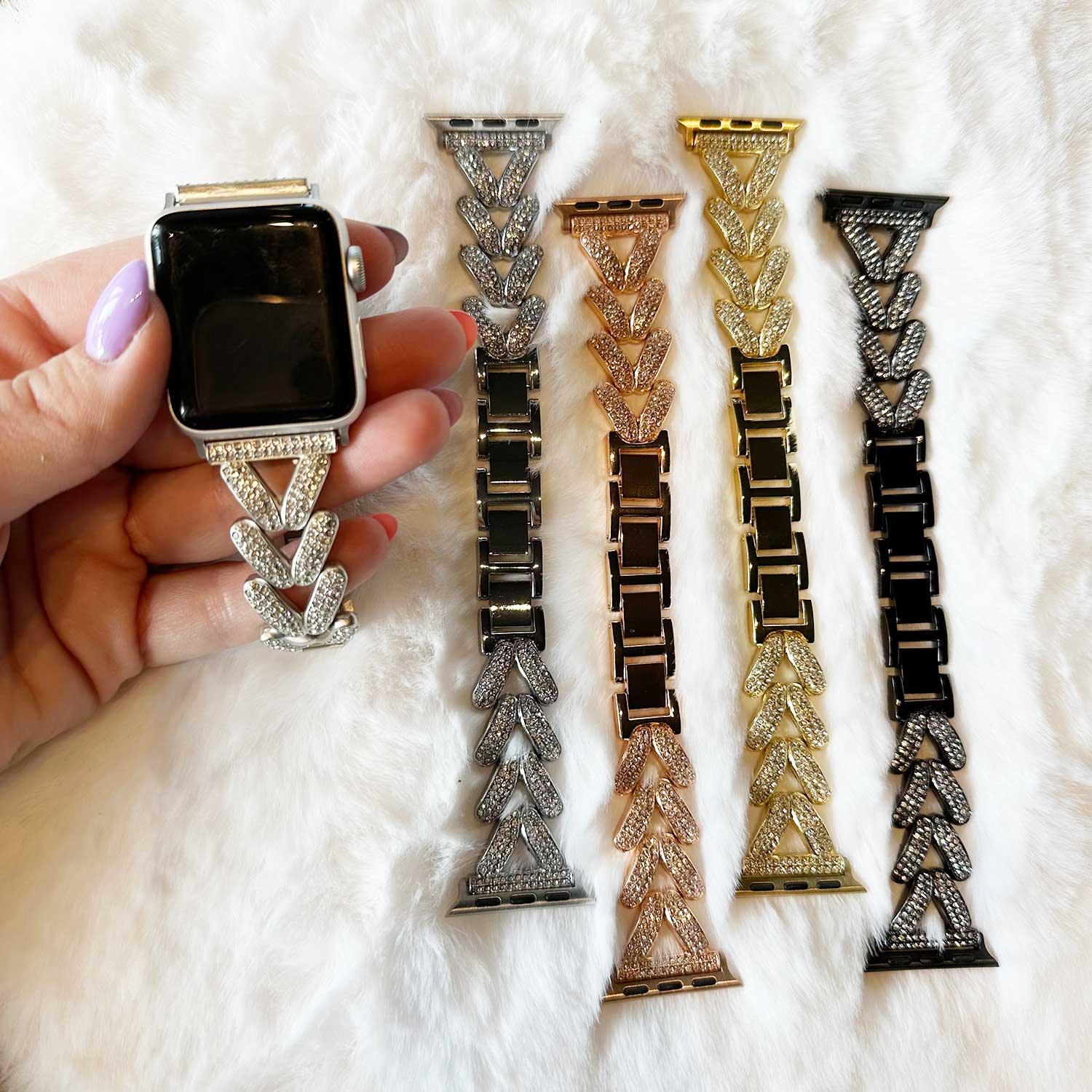 Bracelet Apple Watch Faye - acier - or rose