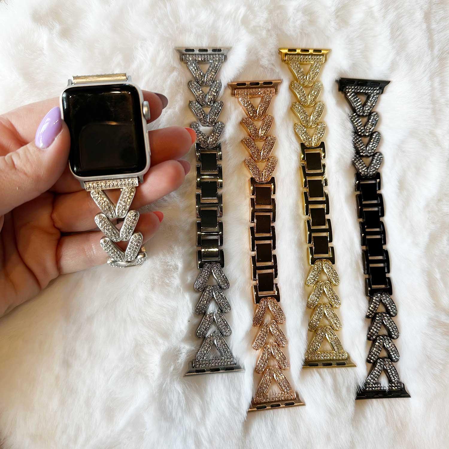 Bracelet Apple Watch Faye - acier - lumière stellaire