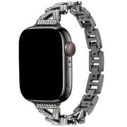 Apple Watch bandje Faye - staal - zwart