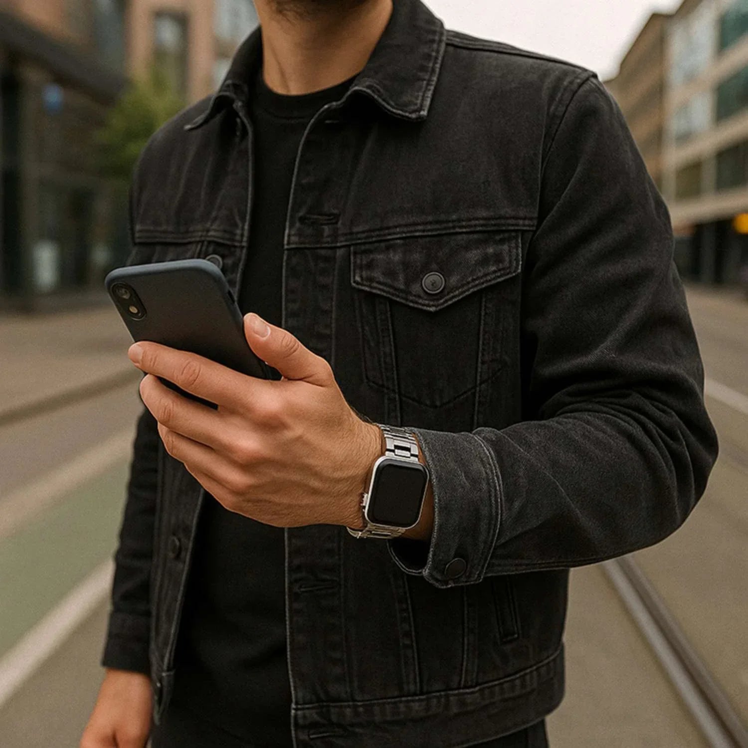 Bracelet Apple Watch Rivaro - acier - argent