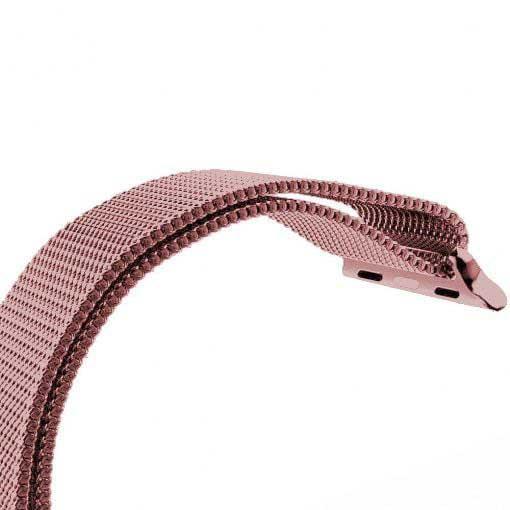 Bracelet Apple Watch Fiore - milanais - rose rouge