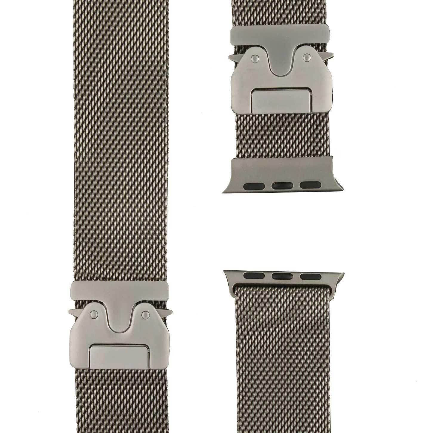 Bracelet Apple Watch Dominus - milanais - titane naturel