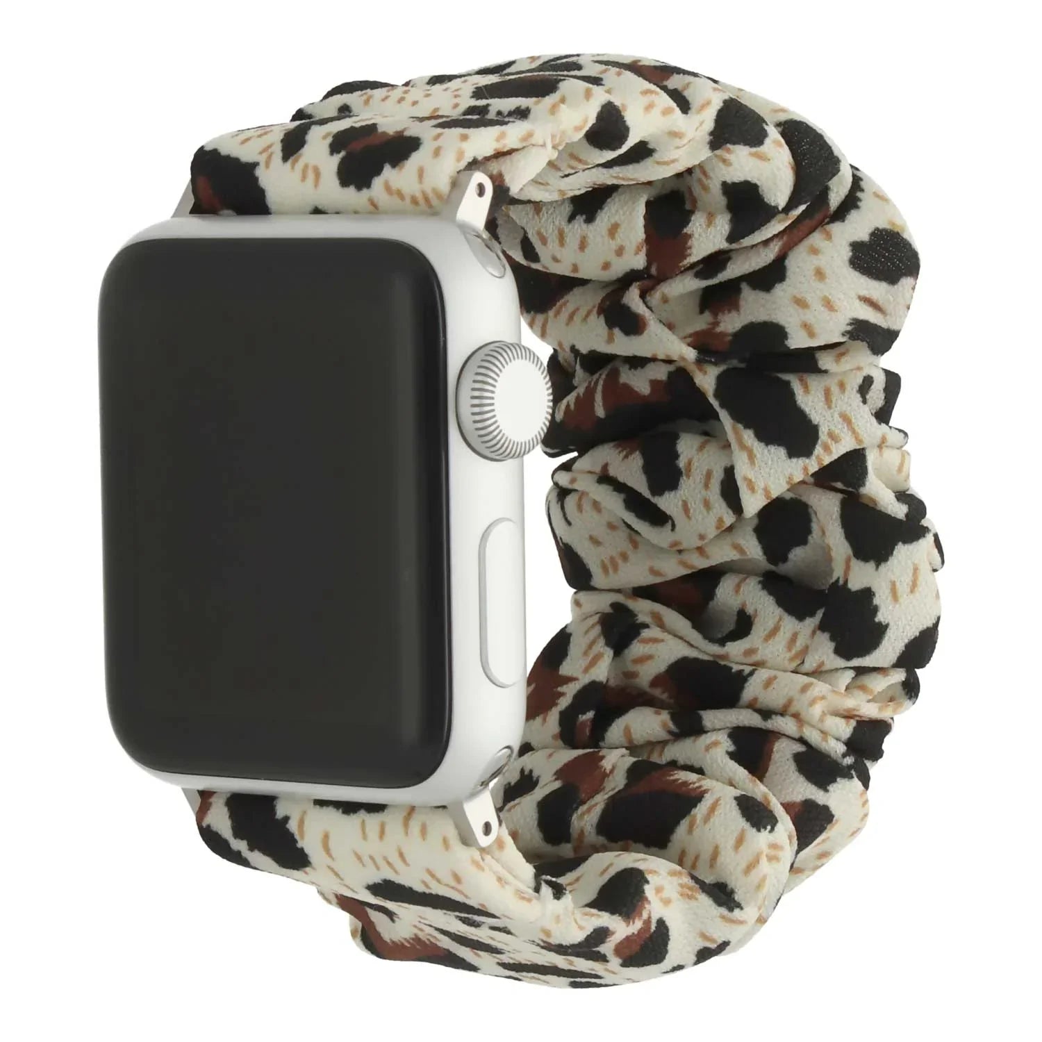 Bracelet Apple Watch Savara - chouchou - nylon - léopard lumière stellaire