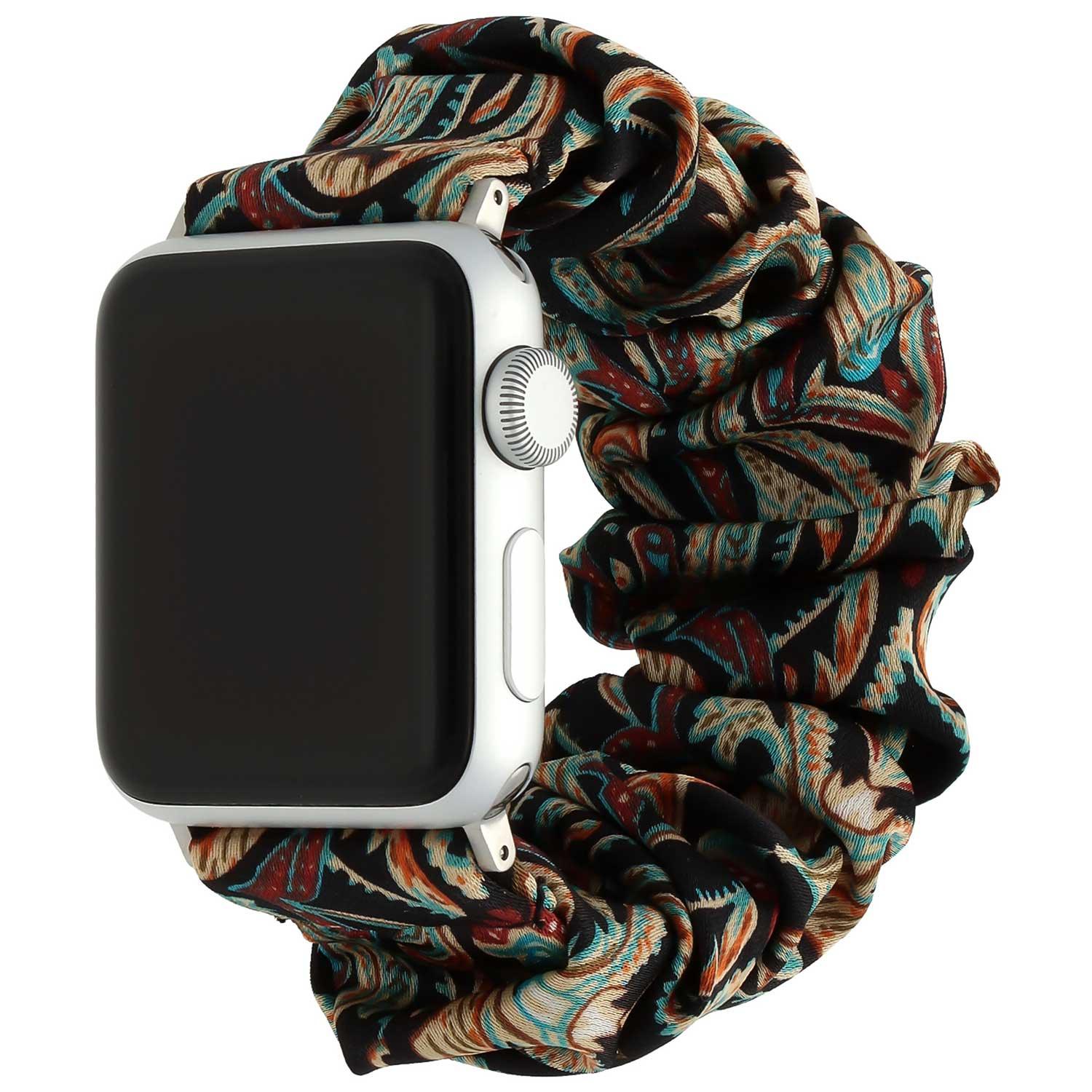 Bracelet Apple Watch Savara - chouchou - nylon - noir