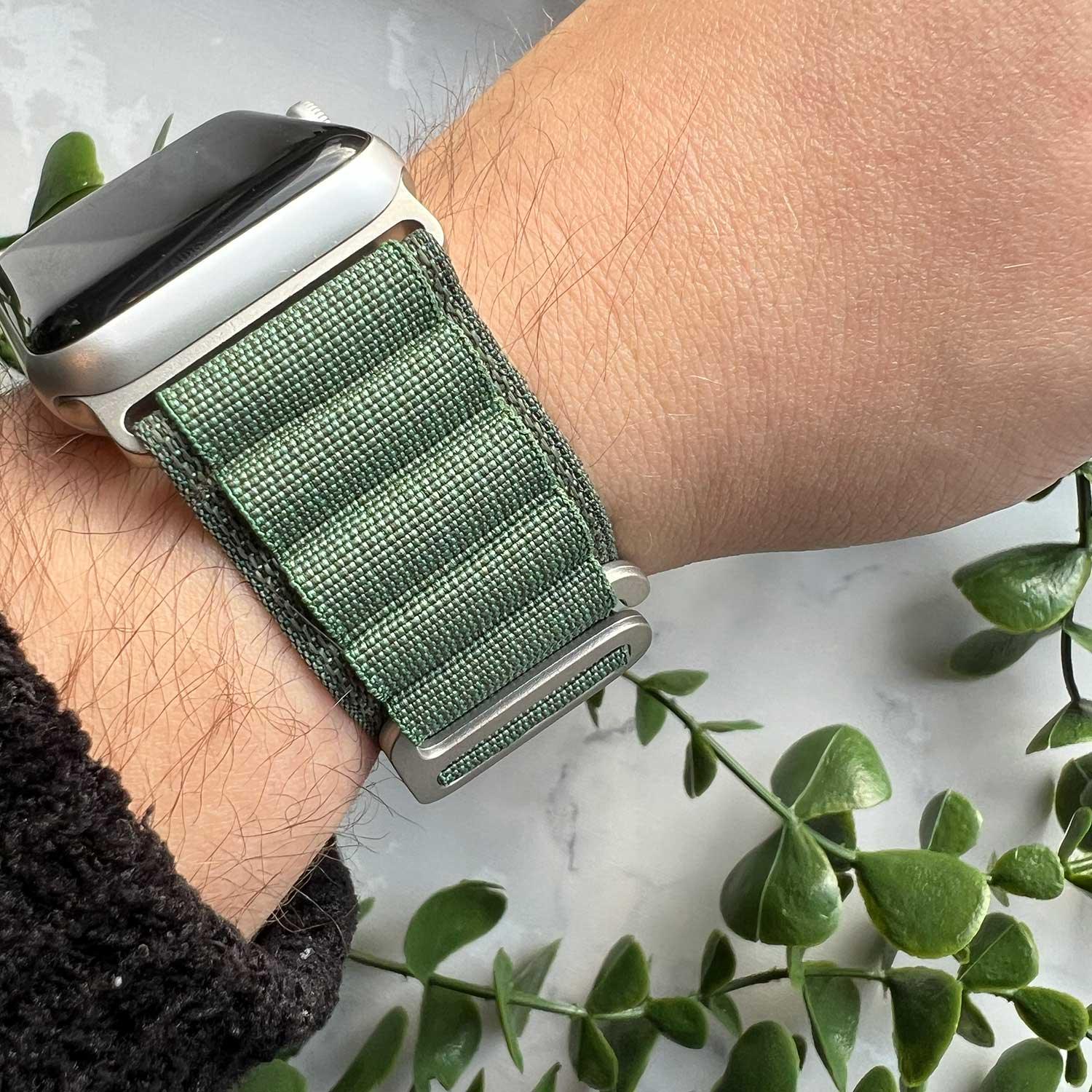 Bracelet Apple Watch Alpine - nylon - vert