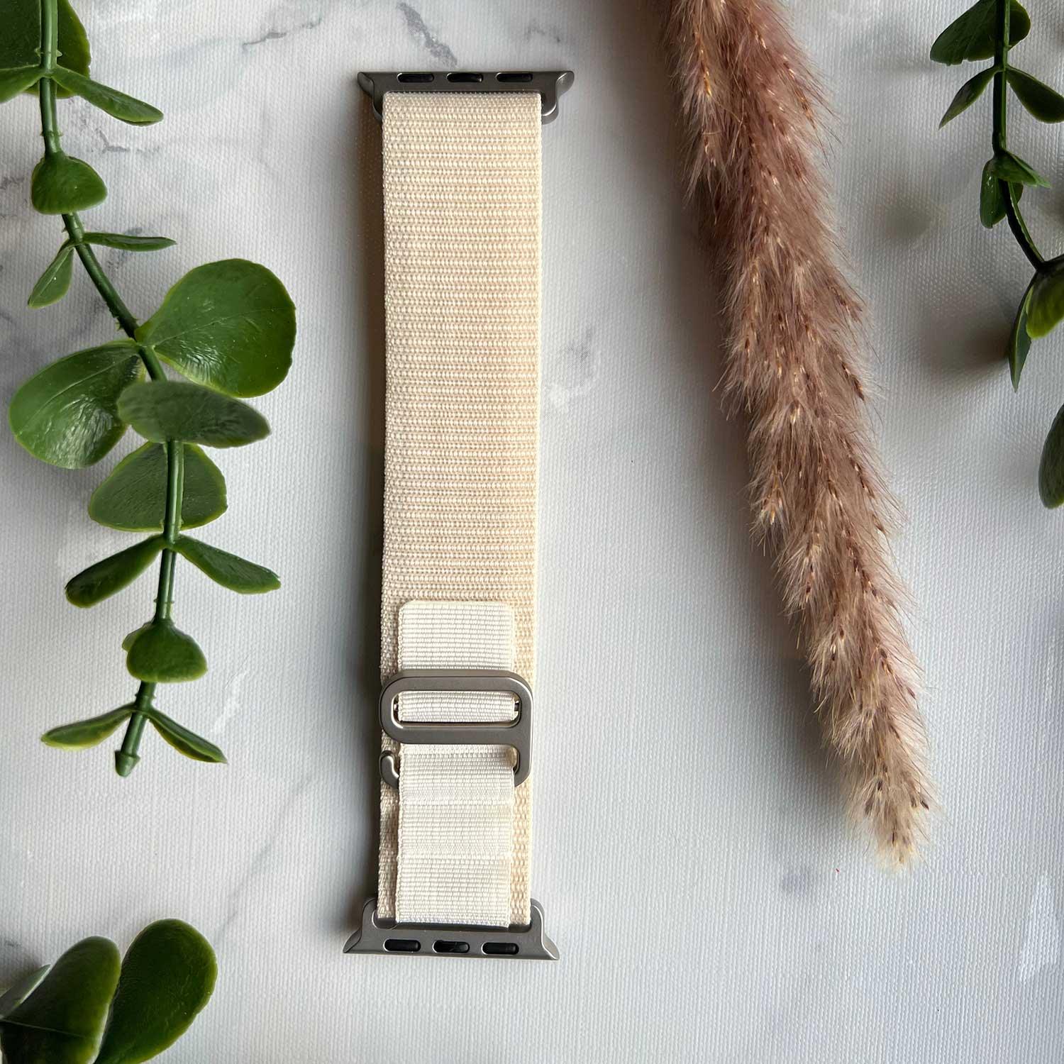 Bracelet Apple Watch Alpine - nylon - lumière stellaire