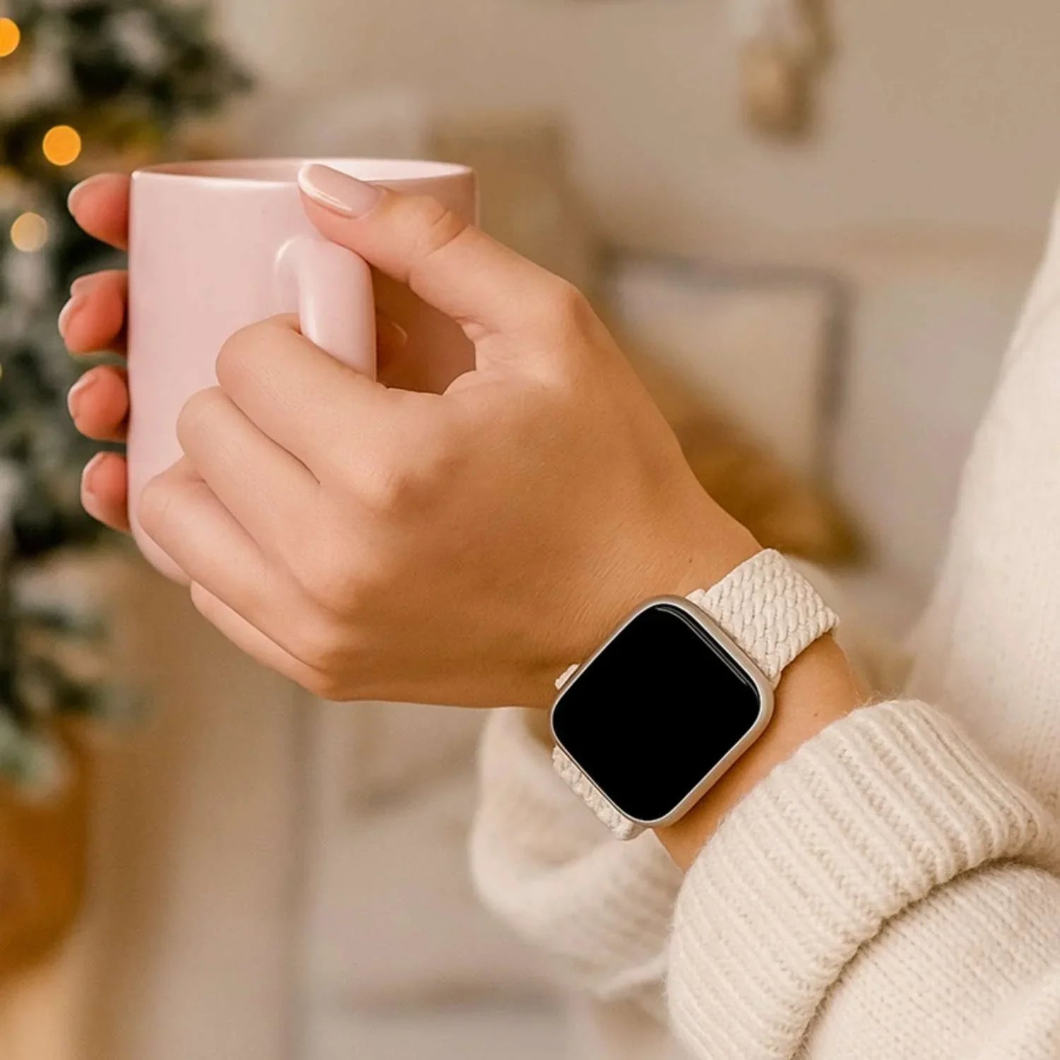 Bracelet Apple Watch Weavy - nylon - lumière stellaire
