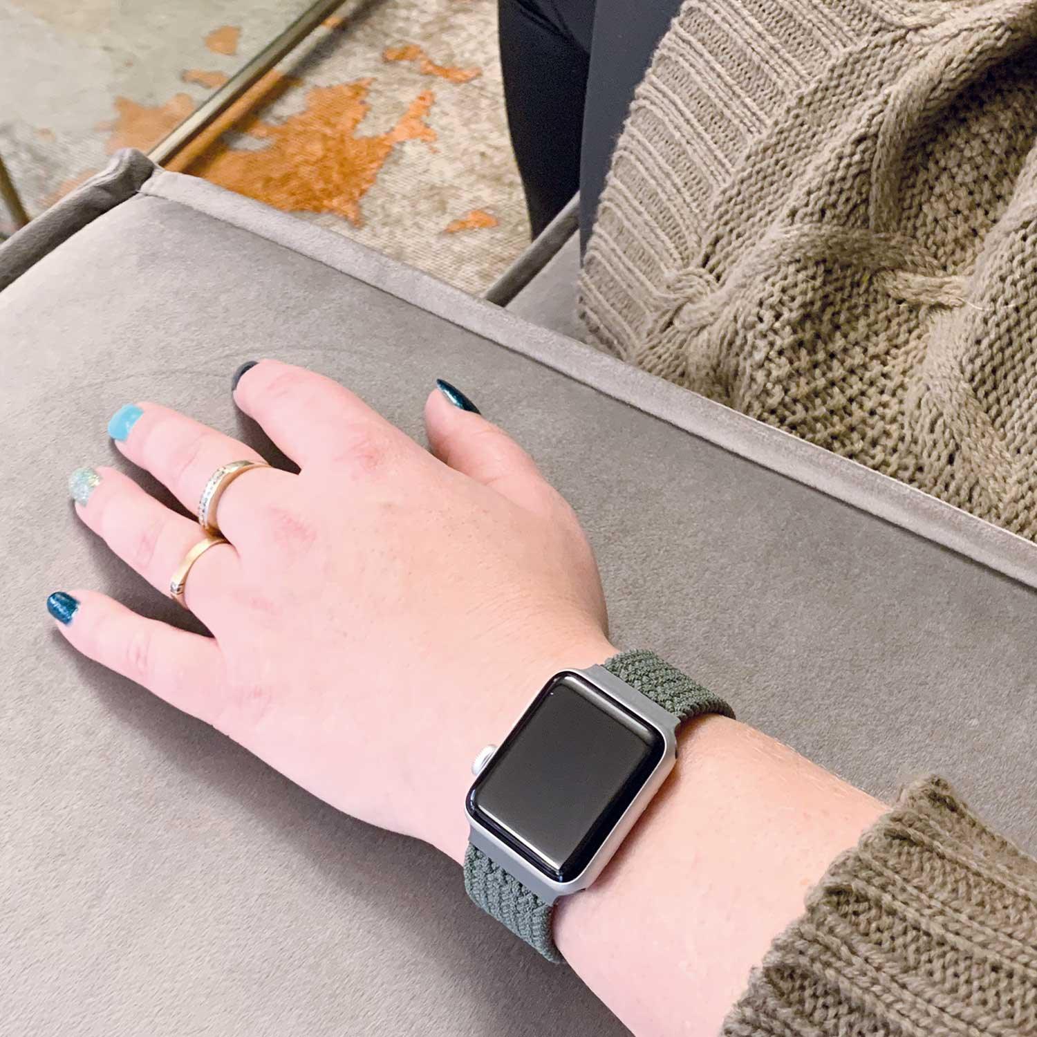 Bracelet Apple Watch - nylon - solo tressé - vert inverness