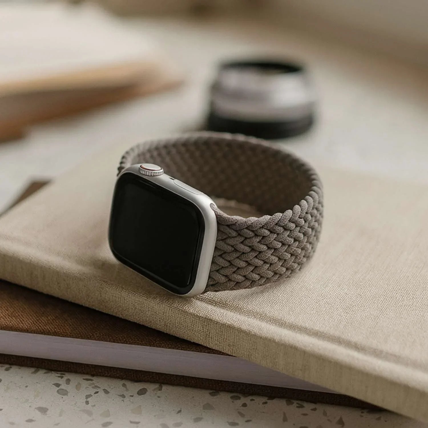 Bracelet Apple Watch Onyx - tressé - solo - nylon - argile