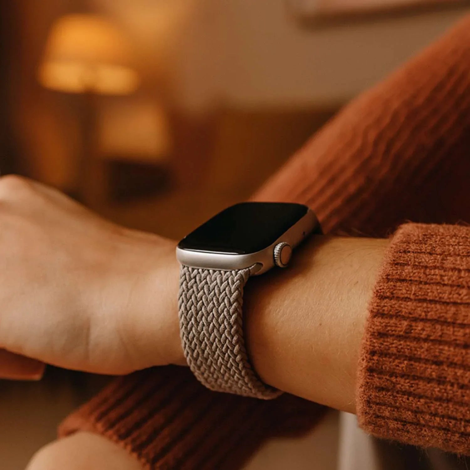 Bracelet Apple Watch Onyx - tressé - solo - nylon - argile
